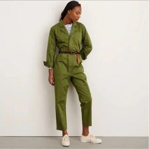 Alex Mill Standard Jumpsuit in Cotton Twill. Army Green. S